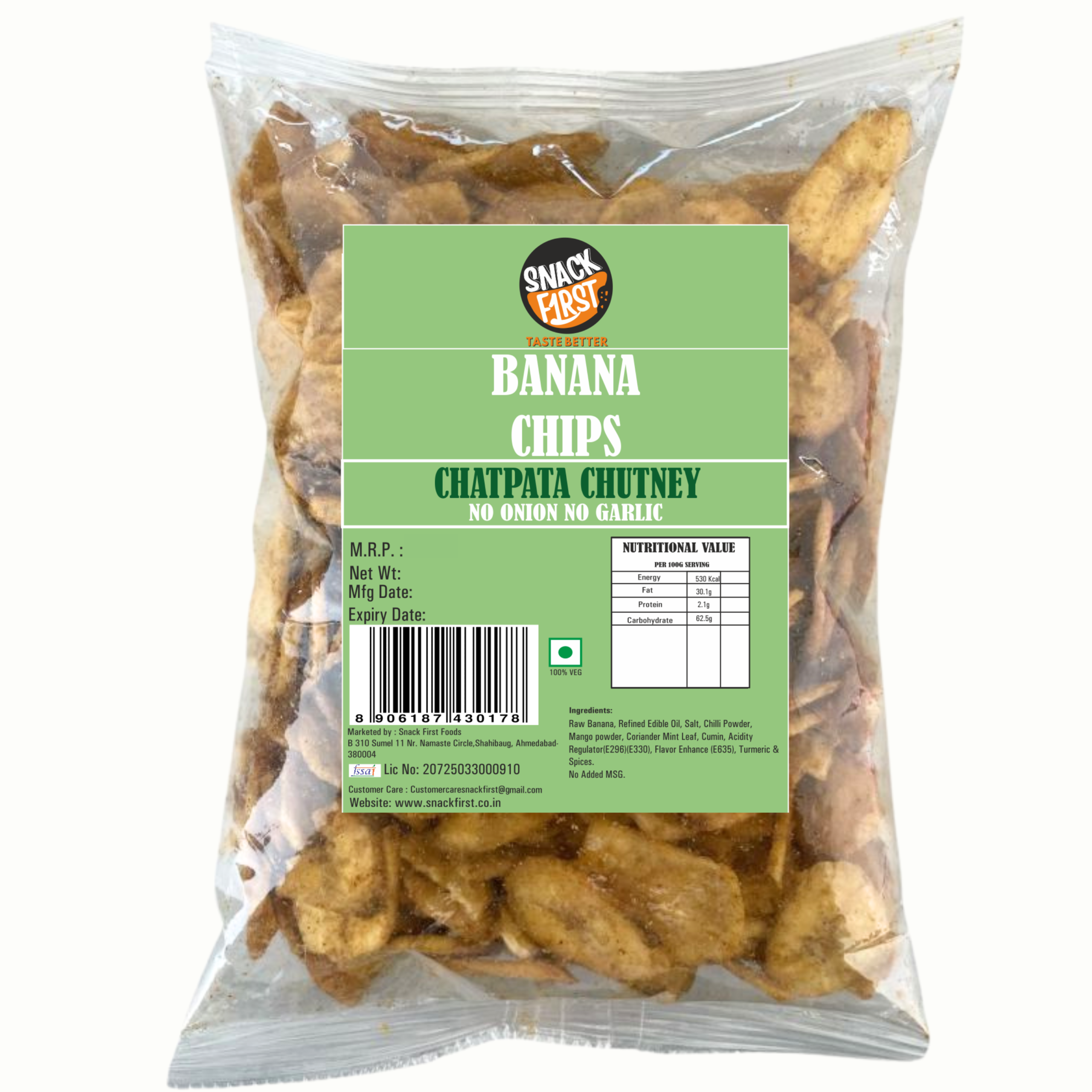 jeeravan banana chips | pack of 1 | nong | 200g jeeravan banana chips | pack of 1 | nong | 200g