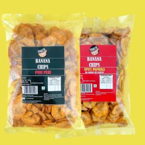 banana chips peri peri & spicy paprika | pack of 2 | 400g