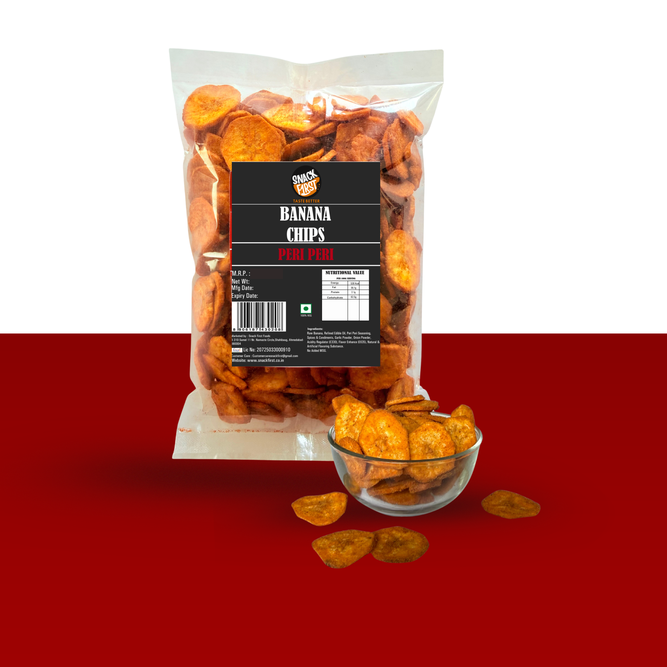 banana chips periperi & chatpata chutney, pack of 2, 400g banana chips periperi & chatpata chutney, pack of 2, 400g