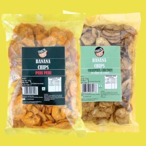 banana chips peri peri & chatpata chutney | pack of 2 | 400g