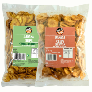 banana chips jeeravan & chatpata chutney | pack of 2 | 400g