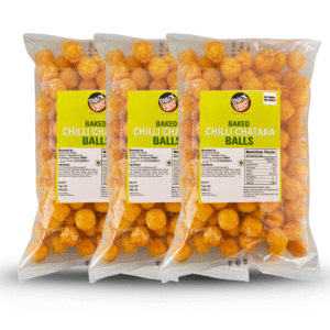 baked chilli chataka balls, nong, corn puffs, 80g