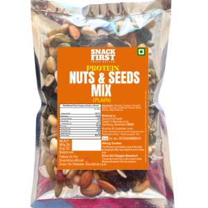 premium roasted dry fruit & seed mix | masala flavoured | no onion no garlic | high protein | no palm oil