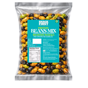 roasted protein beans mix masala, 40g protien, no palm oil, no onion no garlic